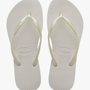 Havaianas Slim Flip Flops in White